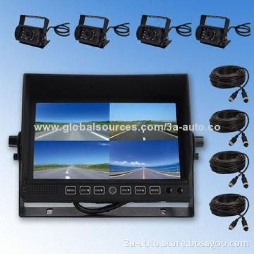 7-inch Bus Security Camera Monitor with NTSC/PAL, 4-channel SD